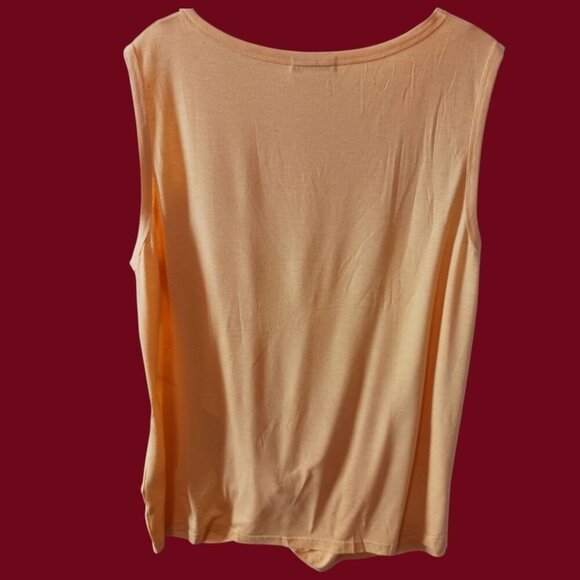 Sampeel Womens Sleeveless Yellow Twist Front Tank Top Size XXlarge - Picture 2 of 8